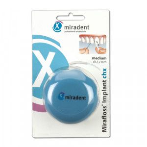 MIRADENT Zahnseide Mirafloss Implant CHX medium